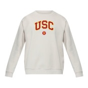 USC Trojans Men's lululemon Ivory Steady State Fleece Crew Neck Sweatshirt